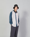 カットプリーツスイッチルーズシャツ