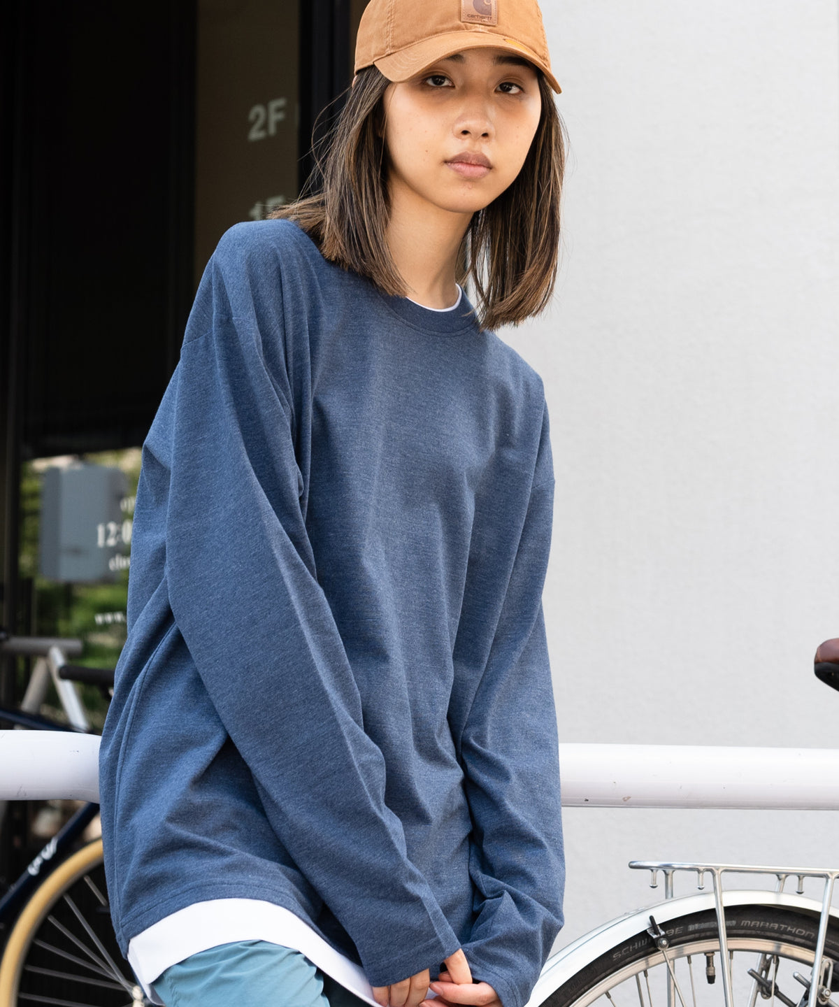 汗染み 目立ちにくい ZEROSTAIN 重ね着風 ロング Tシャツ 長袖 汗染み 目立ちにくい ZEROSTAIN 重ね着風 ロング Tシャツ 長袖
