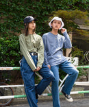 汗染み 目立ちにくい ZEROSTAIN カラー 配色 ステッチ ロング Tシャツ 長袖 ゼロステイン ビッグ シルエット BIG