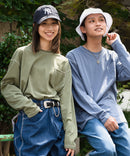 汗染み 目立ちにくい ZEROSTAIN カラー 配色 ステッチ ロング Tシャツ 長袖 ゼロステイン ビッグ シルエット BIG