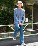 汗染み 目立ちにくい ZEROSTAIN カラー 配色 ステッチ ロング Tシャツ 長袖 ゼロステイン ビッグ シルエット BIG