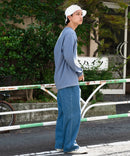 汗染み 目立ちにくい ZEROSTAIN カラー 配色 ステッチ ロング Tシャツ 長袖 ゼロステイン ビッグ シルエット BIG