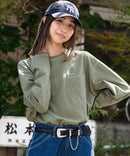 汗染み 目立ちにくい ZEROSTAIN カラー 配色 ステッチ ロング Tシャツ 長袖 ゼロステイン ビッグ シルエット BIG