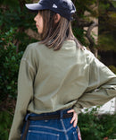 汗染み 目立ちにくい ZEROSTAIN カラー 配色 ステッチ ロング Tシャツ 長袖 ゼロステイン ビッグ シルエット BIG