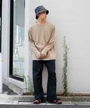 汗染み 目立ちにくい ZEROSTAIN カラー 配色 ステッチ ロング Tシャツ 長袖 ゼロステイン ビッグ シルエット BIG