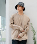 汗染み 目立ちにくい ZEROSTAIN カラー 配色 ステッチ ロング Tシャツ 長袖 ゼロステイン ビッグ シルエット BIG