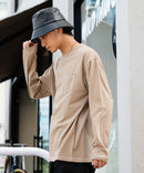 汗染み 目立ちにくい ZEROSTAIN カラー 配色 ステッチ ロング Tシャツ 長袖 ゼロステイン ビッグ シルエット BIG