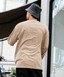 汗染み 目立ちにくい ZEROSTAIN カラー 配色 ステッチ ロング Tシャツ 長袖 ゼロステイン ビッグ シルエット BIG