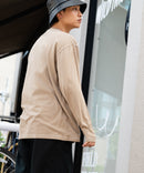 汗染み 目立ちにくい ZEROSTAIN カラー 配色 ステッチ ロング Tシャツ 長袖 ゼロステイン ビッグ シルエット BIG