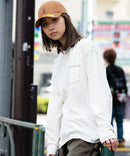 汗染み 目立ちにくい ZEROSTAIN カラー 配色 ステッチ ロング Tシャツ 長袖 ゼロステイン ビッグ シルエット BIG