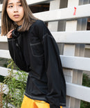 汗染み 目立ちにくい ZEROSTAIN カラー 配色 ステッチ ロング Tシャツ 長袖 ゼロステイン ビッグ シルエット BIG