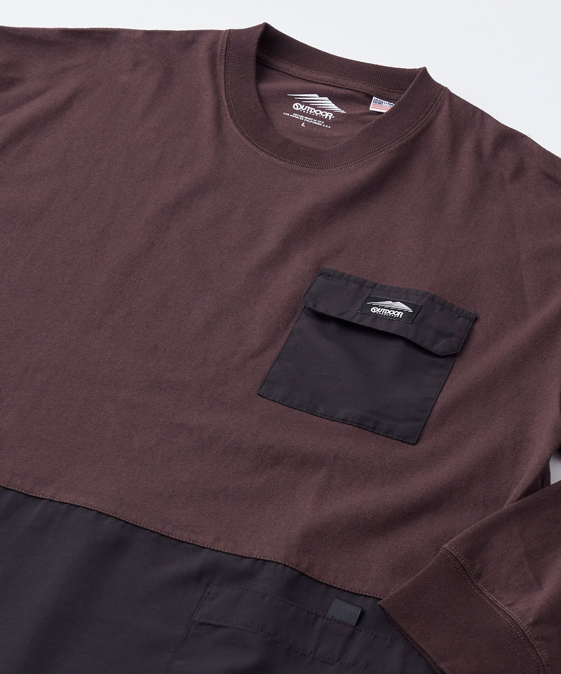 USAコットン 切替 ロング Tシャツ BIG シルエット T