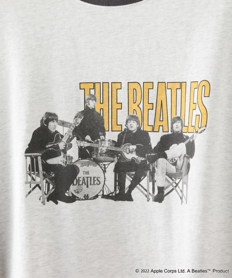 【THE BEATLES】  袖配色 ビッグ シルエット ロンT ツアーT バンドT ロックT  60年代 70年代 80年代 ビートルズ