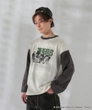 【THE BEATLES】 袖配色 ビッグ シルエット ロンT ツアーT バンドT ロックT 60年代 70年代 80年代 ビートルズ