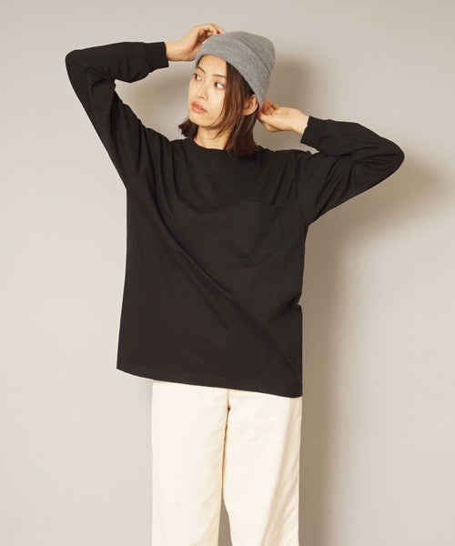 BEEFY LONG SLEEVE ポケット 付き POCKET TEE H5196 Hanes ヘインズ ビーフィー 長袖 Tシャツ