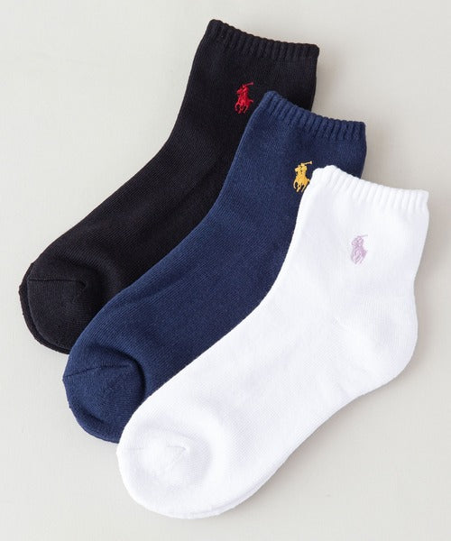 ワンポイント クォーター 3P ソックス POLO RALPH LAUREN ポロ ラルフ