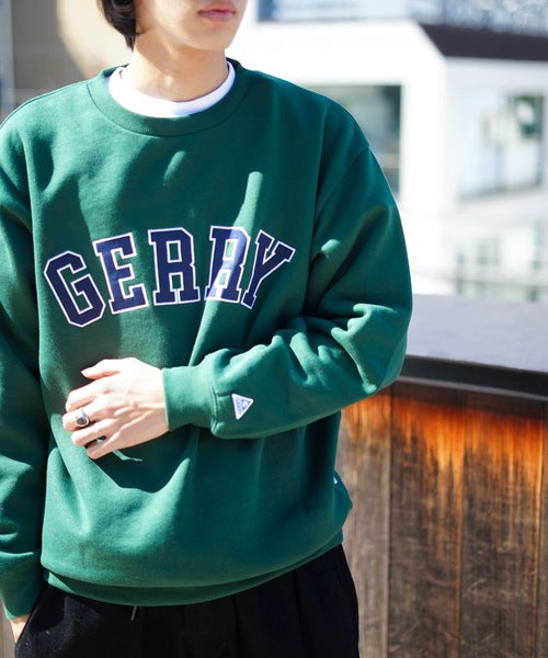 ワッペン使い クルーネック トレーナー スウェット GERRY ジェリー