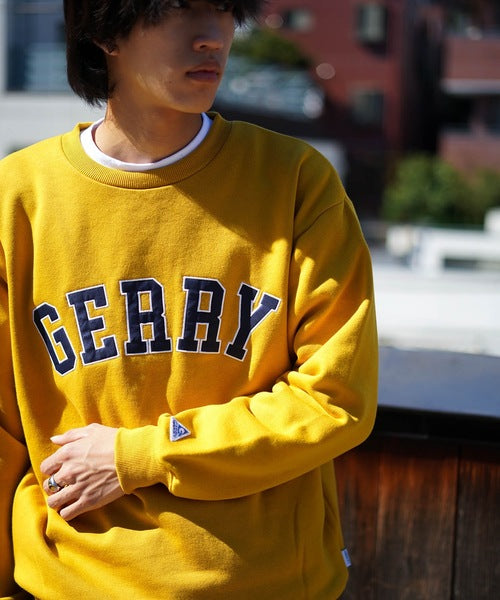 ワッペン使い クルーネック トレーナー スウェット GERRY ジェリー