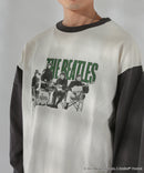 【THE BEATLES】 袖配色 ビッグ シルエット ロンT ツアーT バンドT ロックT 60年代 70年代 80年代 ビートルズ