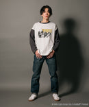 【THE BEATLES】 袖配色 ビッグ シルエット ロンT ツアーT バンドT ロックT 60年代 70年代 80年代 ビートルズ