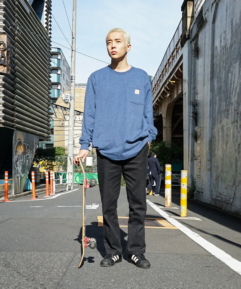 【公式通販限定取扱商品】CARHARTT カーハート Workwear Pocket LS T-Shirt ワンポイント ポケット ロンT ビッグ シルエット ロングスリーブTシャツ 長袖 K126