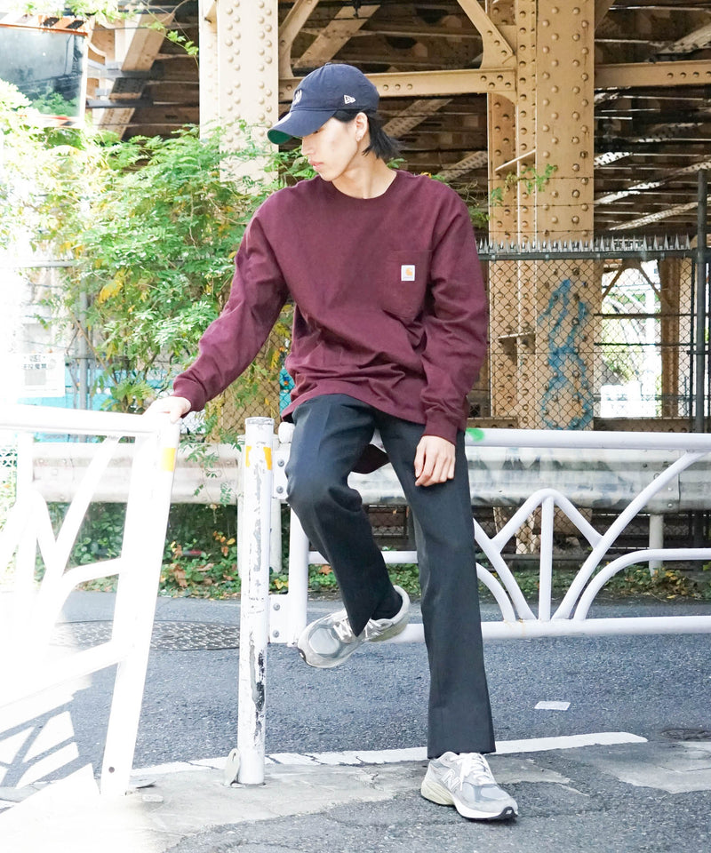【公式通販限定取扱商品】CARHARTT カーハート Workwear Pocket LS T-Shirt ワンポイント ポケット ロンT ビッグ シルエット ロングスリーブTシャツ 長袖 K126