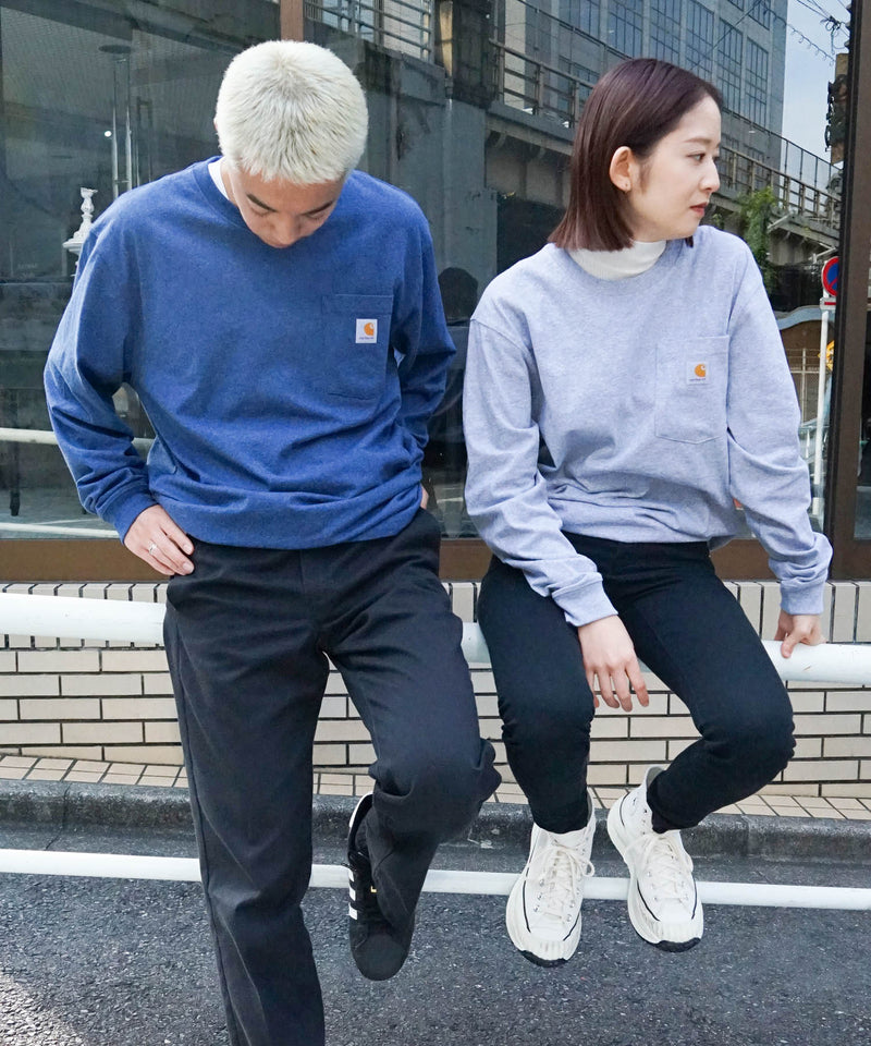 【公式通販限定取扱商品】CARHARTT カーハート Workwear Pocket LS T-Shirt ワンポイント ポケット ロンT ビッグ シルエット ロングスリーブTシャツ 長袖 K126
