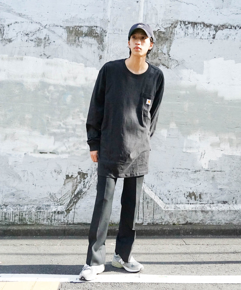 【公式通販限定取扱商品】CARHARTT カーハート Workwear Pocket LS T-Shirt ワンポイント ポケット ロンT ビッグ シルエット ロングスリーブTシャツ 長袖 K126