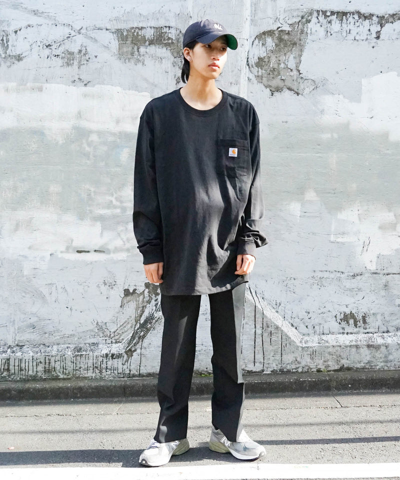 【公式通販限定取扱商品】CARHARTT カーハート Workwear Pocket LS T-Shirt ワンポイント ポケット ロンT ビッグ シルエット ロングスリーブTシャツ 長袖 K126