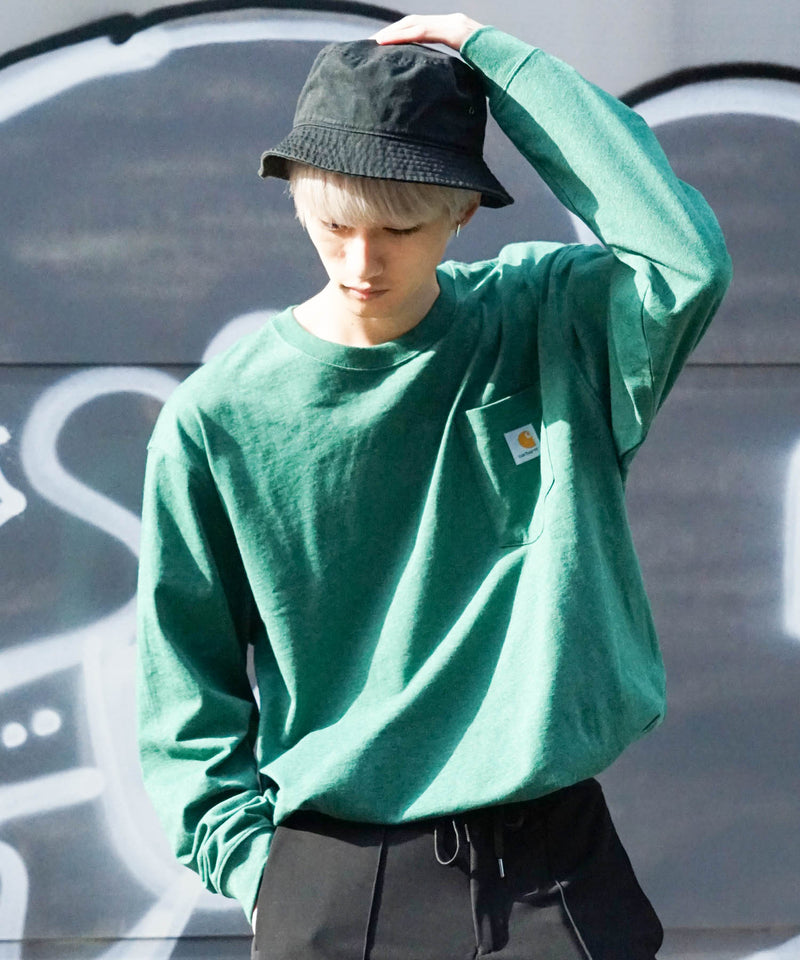 【公式通販限定取扱商品】CARHARTT カーハート Workwear Pocket LS T-Shirt ワンポイント ポケット ロンT ビッグ シルエット ロングスリーブTシャツ 長袖 K126