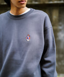 ヘビー ウェイト 裏起毛 ミニゴリラ ワンポイント ロゴ  クルーネック スウェット トレーナー BEN DAVIS