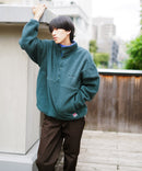 レトロ フリース  胸ロゴ 刺繍 スタンド スナップボタン BEN DAVIS