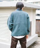 レトロ フリース  胸ロゴ 刺繍 スタンド スナップボタン BEN DAVIS