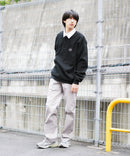 バッグ ロゴ  胸 ワッペン 裏起毛 襟付き スウェット ラガーシャツ タイプ BEN DAVIS