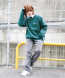 バッグ ロゴ  胸 ワッペン 裏起毛 襟付き スウェット ラガーシャツ タイプ BEN DAVIS