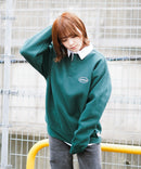 バッグ ロゴ  胸 ワッペン 裏起毛 襟付き スウェット ラガーシャツ タイプ BEN DAVIS