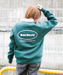 バッグ ロゴ  胸 ワッペン 裏起毛 襟付き スウェット ラガーシャツ タイプ BEN DAVIS