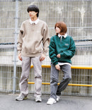 バッグ ロゴ  胸 ワッペン 裏起毛 襟付き スウェット ラガーシャツ タイプ BEN DAVIS