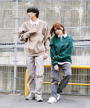 バッグ ロゴ  胸 ワッペン 裏起毛 襟付き スウェット ラガーシャツ タイプ BEN DAVIS