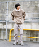 バッグ ロゴ  胸 ワッペン 裏起毛 襟付き スウェット ラガーシャツ タイプ BEN DAVIS