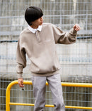 バッグ ロゴ  胸 ワッペン 裏起毛 襟付き スウェット ラガーシャツ タイプ BEN DAVIS