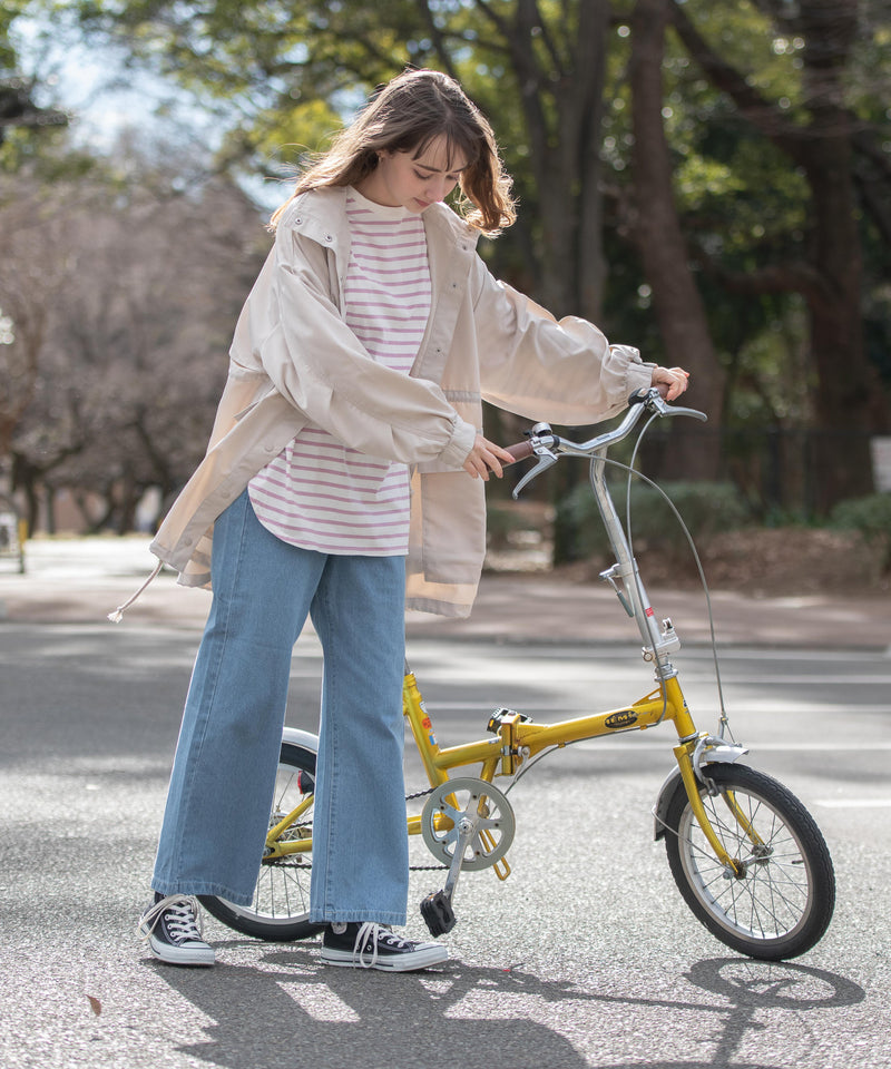 スタンドカラー ボリューム マウンテンパーカー　レディース