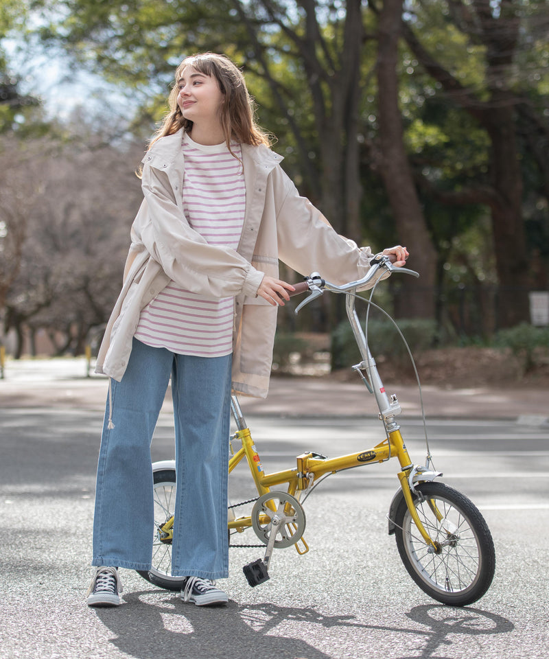 スタンドカラー ボリューム マウンテンパーカー　レディース