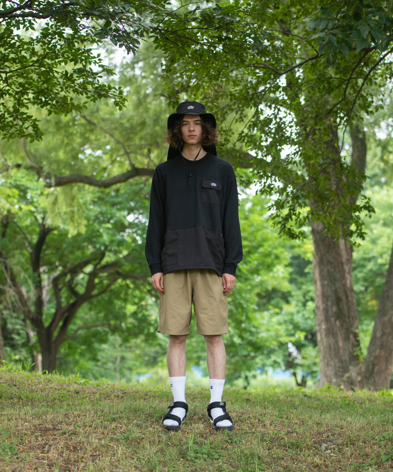 USAコットン 切替 ロング Tシャツ BIG シルエット T