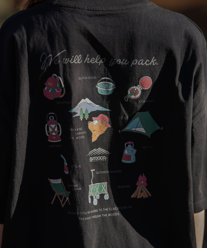 USA コットンプリント Tシャツ レディース OUTDOOR PRODUCTS アウトドアプロダクツ