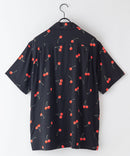 接触冷感 総柄 アロハシャツ レーヨン100％ オープンカラー 開襟 ストリート モード カジュアル 夏服  UNIIT ユニット