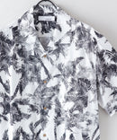接触冷感 総柄 アロハシャツ レーヨン100％ オープンカラー 開襟 ストリート モード カジュアル 夏服  UNIIT ユニット