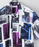 接触冷感 総柄 アロハシャツ レーヨン100％ オープンカラー 開襟 ストリート モード カジュアル 夏服  UNIIT ユニット