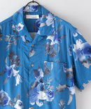 接触冷感 総柄 アロハシャツ レーヨン100％ オープンカラー 開襟 ストリート モード カジュアル 夏服  UNIIT ユニット
