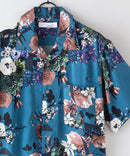 接触冷感 総柄 アロハシャツ レーヨン100％ オープンカラー 開襟 ストリート モード カジュアル 夏服  UNIIT ユニット